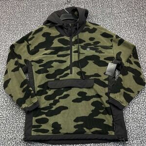 Roark Overland Anorak‎ Hoodie Men Medium Camouflage Half Zip Long Sleeve New M